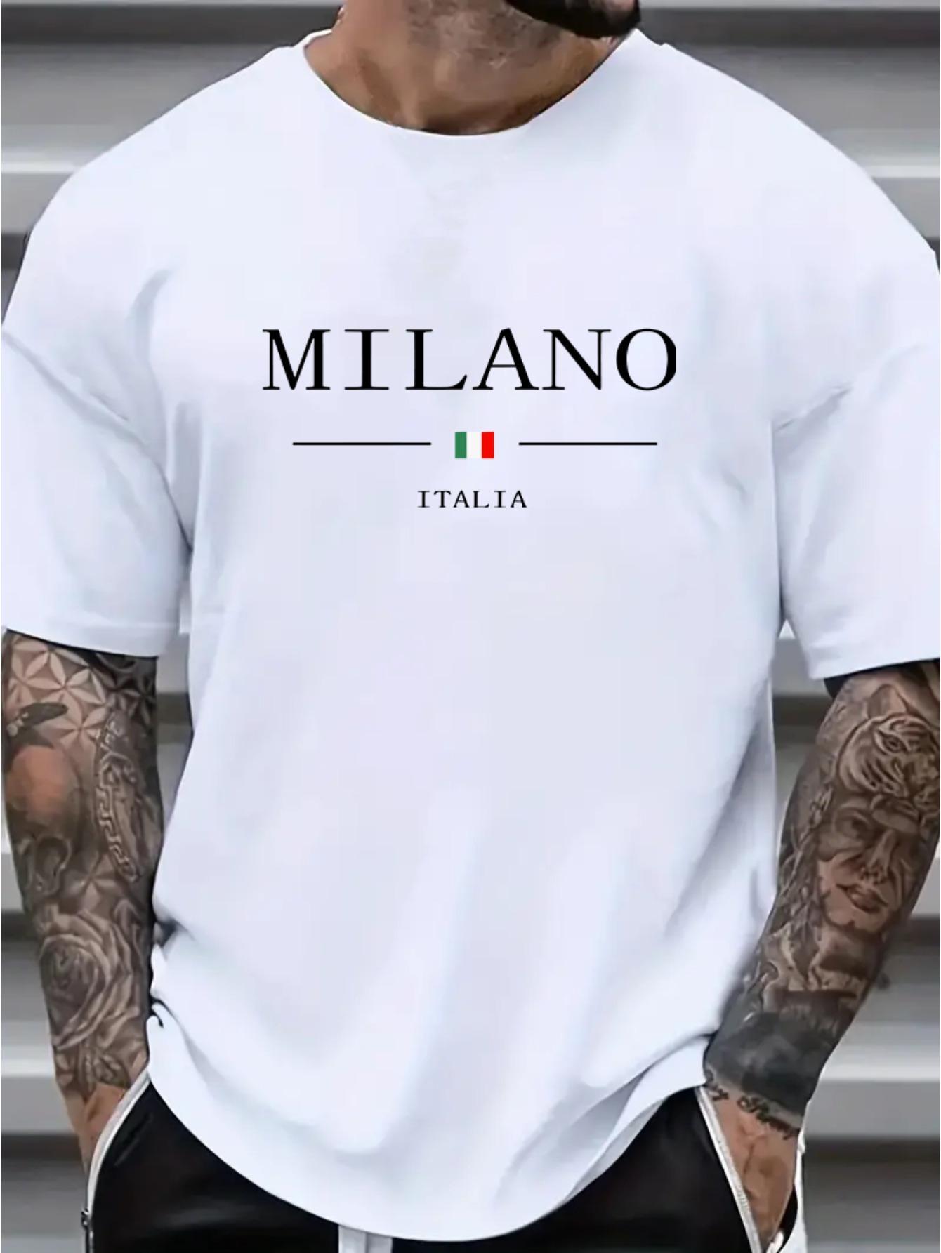 

Летняя футболка с круглым вырезом и принтом MILANO XXXL