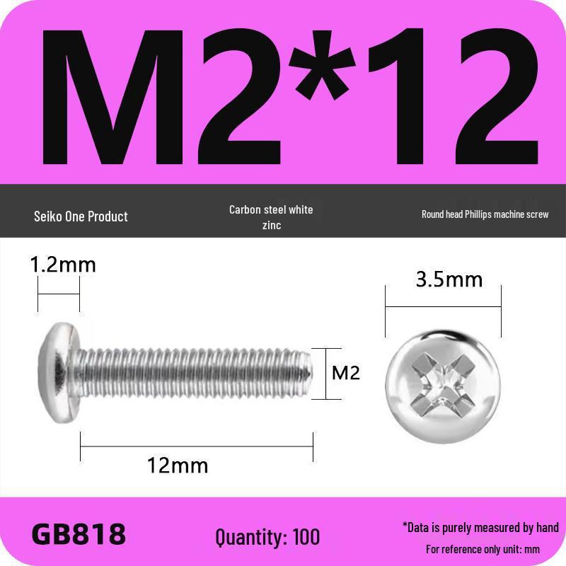 4.8 Grade Galvanized Phillips Round Head Screw (M2-M8)