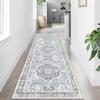 Oriental Vintage Runner Rug Non Slip Washable Hallway Carpet for Entryway Kitchen Bedroom Farmhouse Indoor Floor Decor