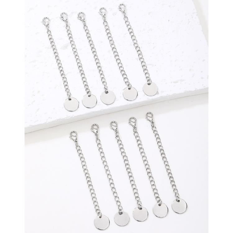 Confezione da 10 Estensori per Gioielli in Acciaio Inossidabile Tono Oro Chiusure a Collegamento Rapido per Collana Bracciale Regolabili