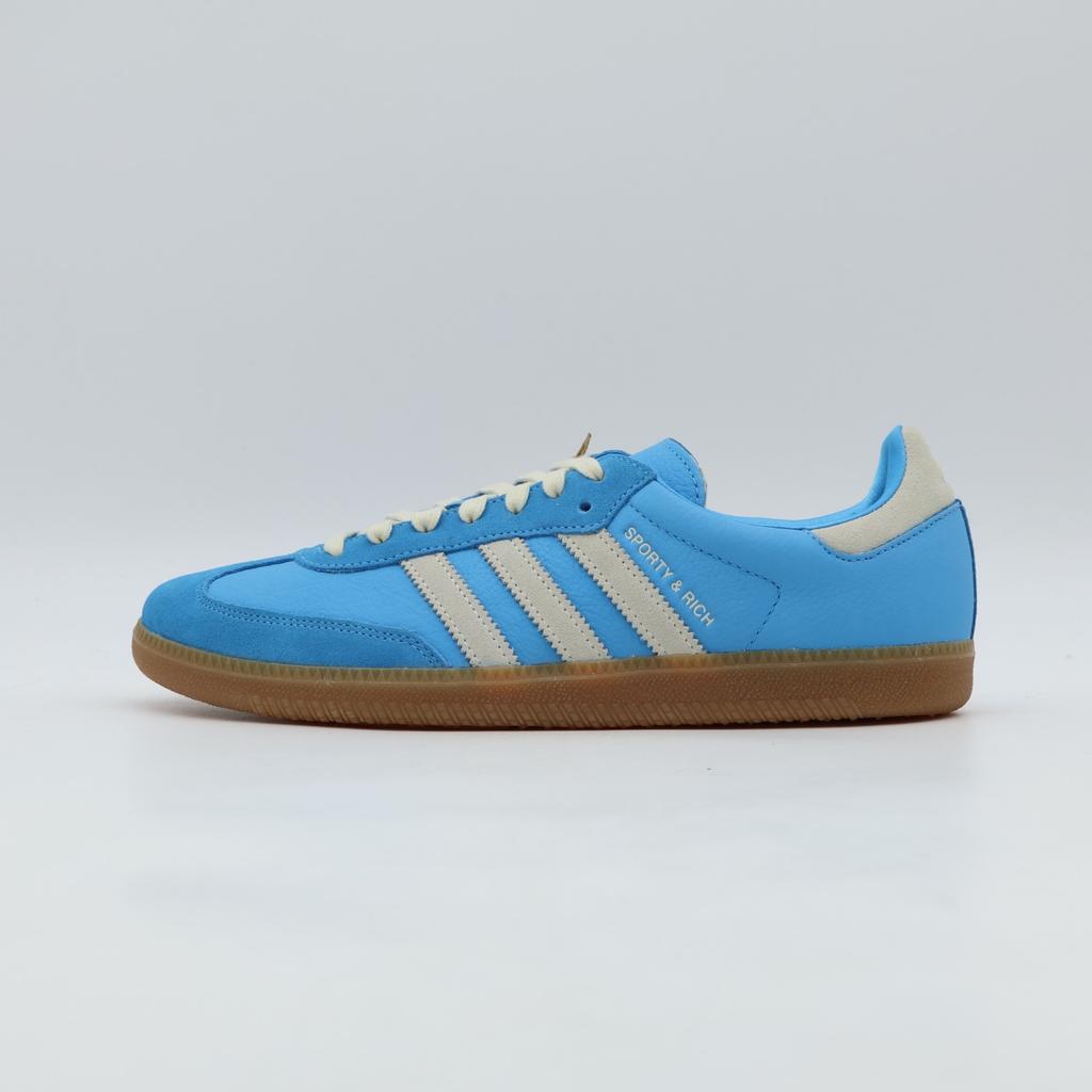 IE6975 Sporty & Rich Adidas Samba OG Cream White Blue Rush Gum (Men's)
