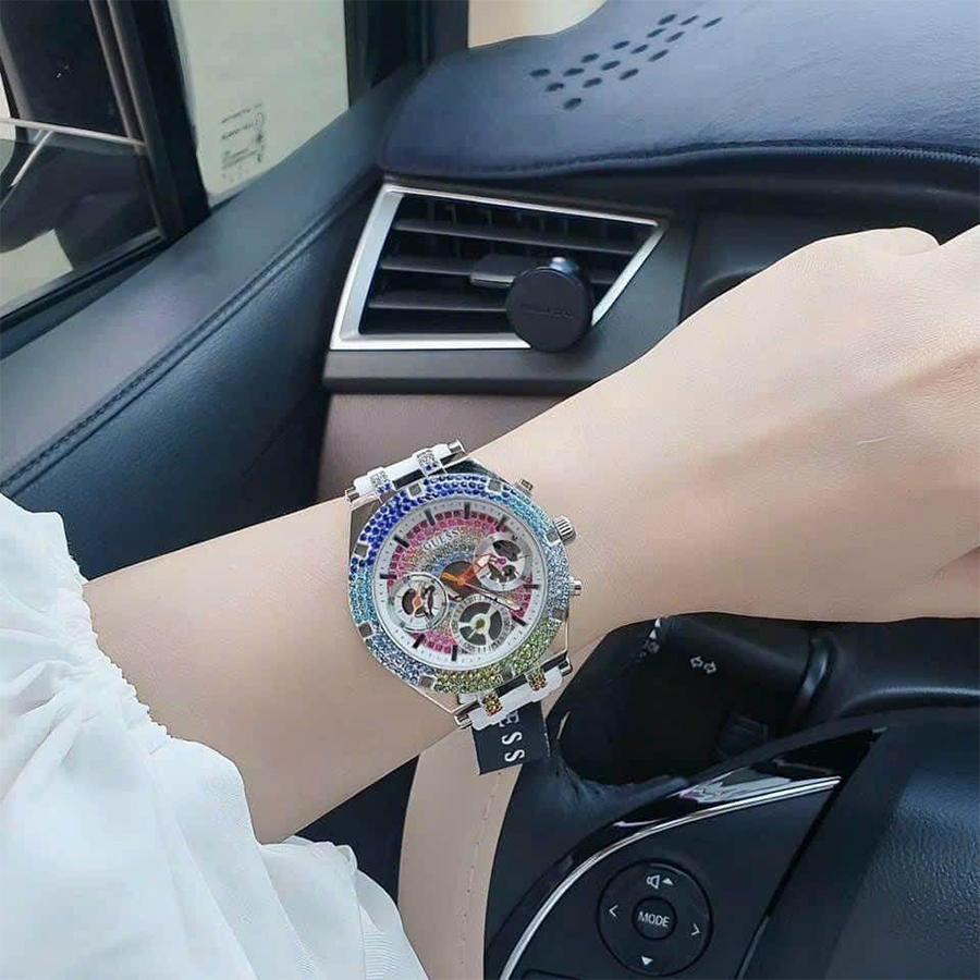 Ladies' Quartz Watch Stainless Steel Case Silicone Strap Quartz Movement For Daily Gatherings GW0407L4