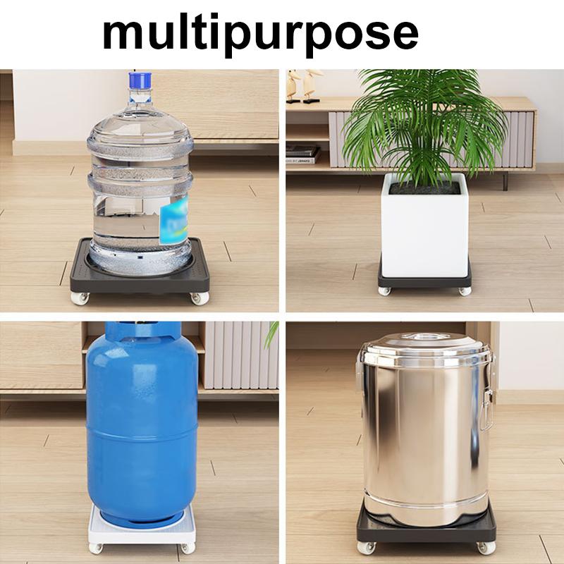 1PC Flower Pot Tray Thickened Square Reinforced Plant Pot Holder Breathable Base Planter Tray Universal Wheel Plastic