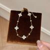 French Zircon Flower Geometric Bracelet - Retro, Luxurious Women's Fashion Bangle