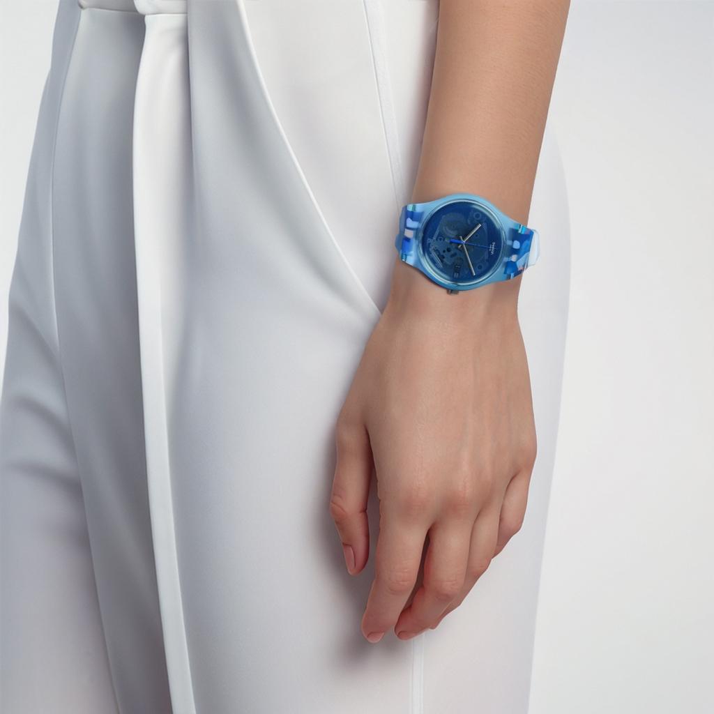 SWATCH Unisex 41mm Blue Watch SUOZ215 SUOZ215