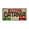 Mfoever Tin Italy License Plates for Wall Art Decoration Metal Tin Signs Vintage Tags Metal Automotive Signs For Cafe Bar Club Garage Pubs
