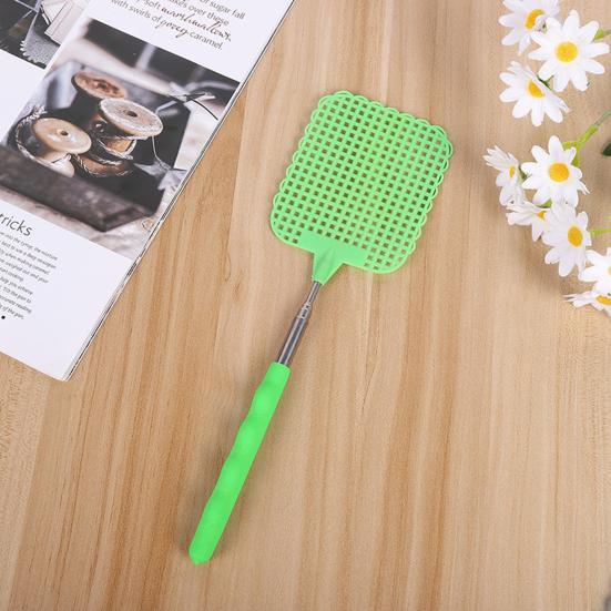 Extendable Fly Swatter Stainless Steel Telescopic Handle Insect Swatter Portable Mosquito Control Swatter for Insects Indoor Outdoor Kitchen