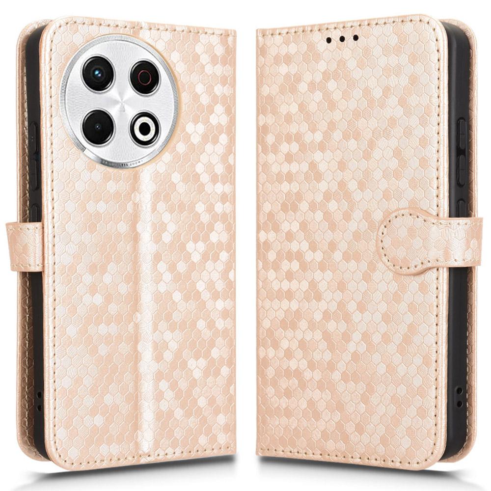 For TECNO Spark 30 Pro 4G Wallet Case Dot Pattern Imprint PU Leather Phone Cover