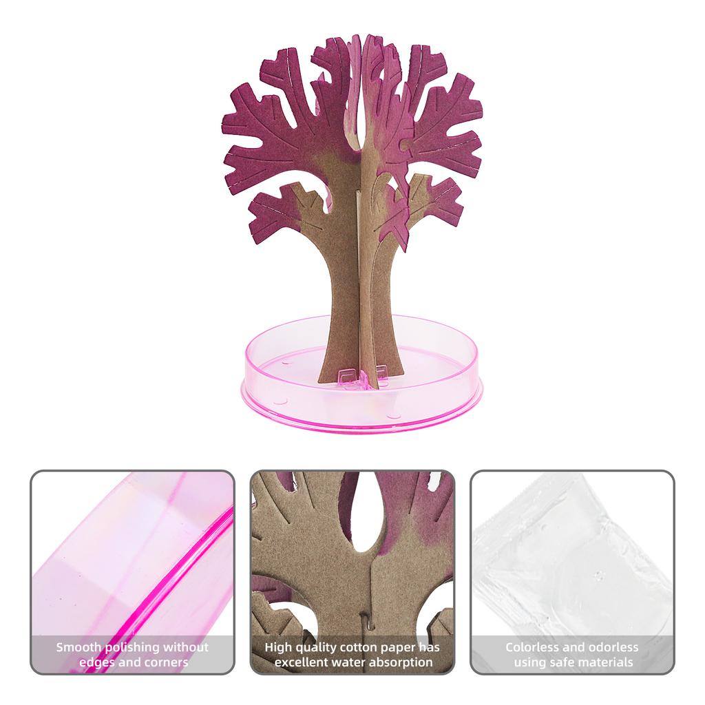 Paper Tree Blossoming Toy, Magic of Snowflake Blossoming, Watering Crystal Tree Scientific Experiment, Personally Witnessing