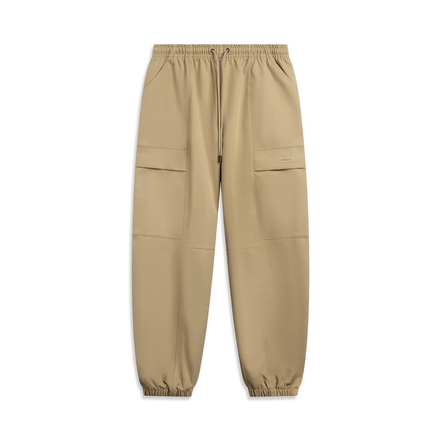 

Li Ning Баскетбольная Серия Анти-Пять Серия Простые Универсальные Повседневные Однотонные Спортивные Длинные Брюки на Шнурке Мужские Брюки AYKV561-4 M