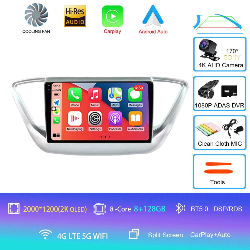 Android 14 Car Radio For Hyundai Solaris 2 2017 - 2020 Multimedia Video Player Navigation Stereo No 2din 2 Din Dvd