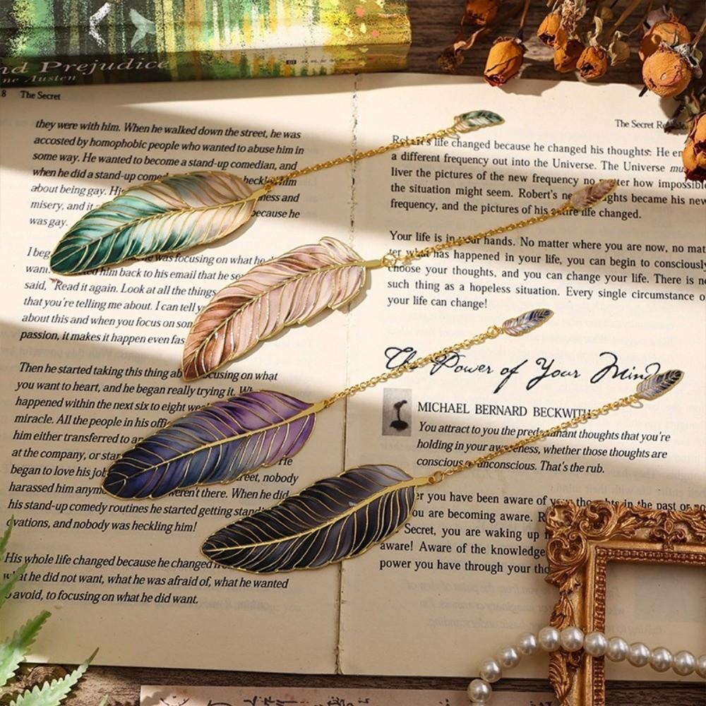 Feather Vintage Feather Bookmark Vintage Book Page Marker Feather Metal Bookmark Friends