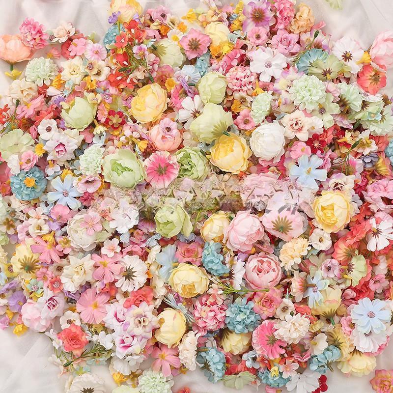 Simulated Small Flower Silk Mixed Material Pack for Handmade Wedding Wreath or Headwear.