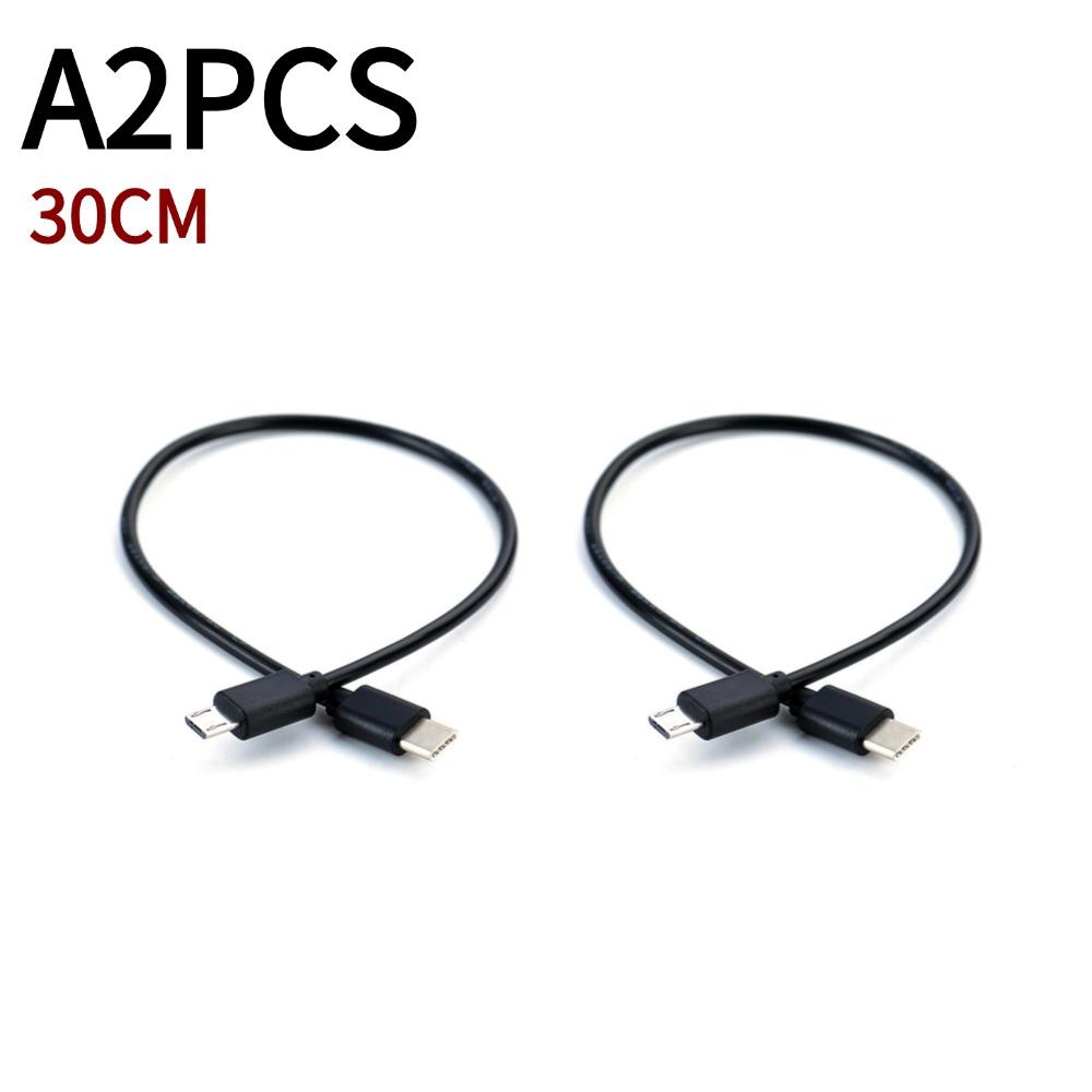 1/2/3PCS Reverse Charging OTG Cable Type-C To Micro USB Male-Male 30/100cm for Xiaomi Huawei OD3.5mm Black Data Cable