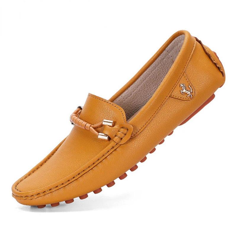 Leather Loafers For Men 2024 Handmade Moccasins Men Flats Casual Leather Shoes Luxury Comfy Mens Loafers Size 47 Zapatos Hombre