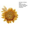 Strass-Bienen-Sonnenblumen-Brosche aus Zinklegierung, Blumen-Anstecknadel, Dekoration für Pullover, Strickjacken, Mäntel und Businessanzüge, Herren- und Damenbekleidungsaccessoires