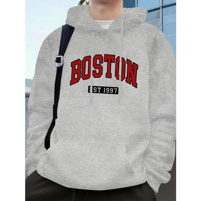 Men s Casual Hooded Sweatshirt for Spring and Autumn, Youth Stylish Hoodie L