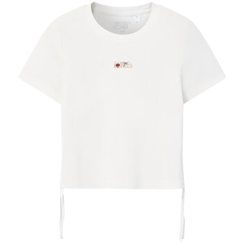 FILA Women s Slim Fit Knit T-Shirt with Side Drawstring XL