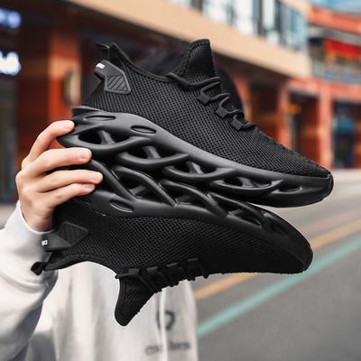 Breathable Men Sneakers Fashion Lightweight Mesh Men's Running Shoes Non-slip Male Casual Shoes Lace Up Flexible Tennis Platform