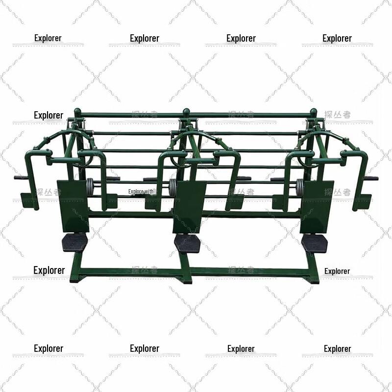 Outdoor 3-Person Chest Press Fitness Station