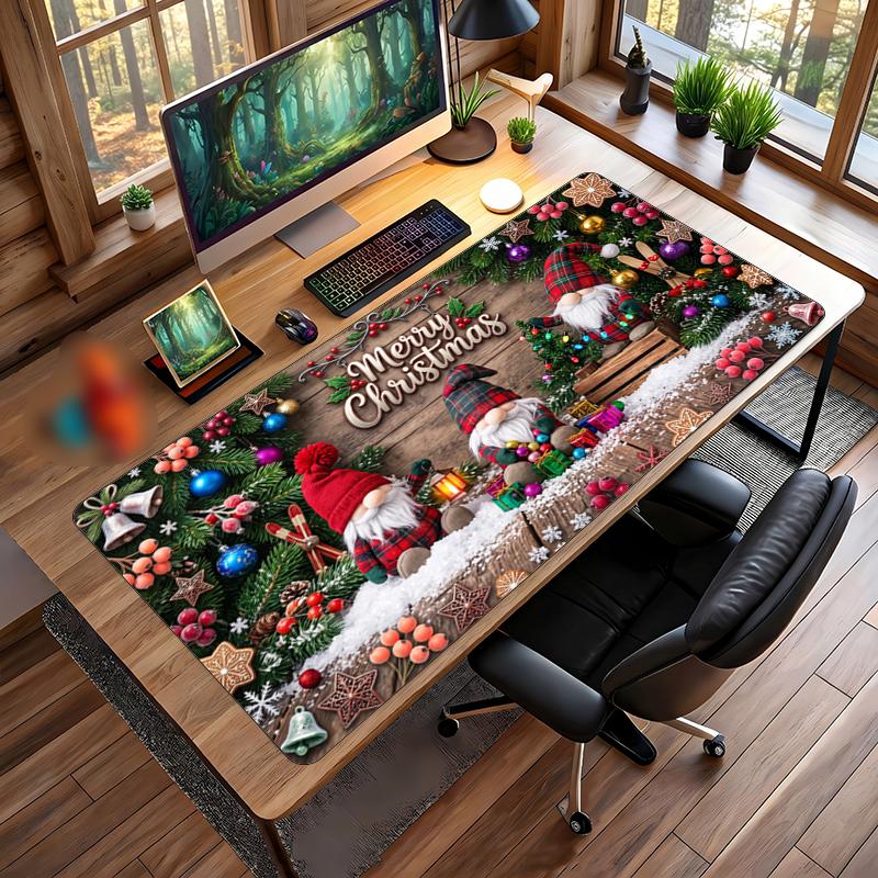 Christmas Printed Mouse Pad Non Slip Desk Mat For Office Gaming Home Use Holiday Gift