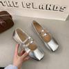 New Inner Height Increase Small Ballet Shoes Niche Round Head Shallow Mouth Gentle Double Breasted Soft Sole Mary Jane Single Shoes