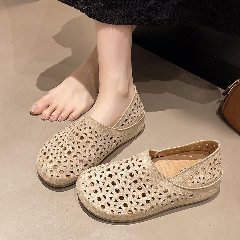 Fashion Shoes All-Match Round Toe 2025 Fashion Women's Tennis Female Casual Sneaker Soft Summer Modis Breathable Leisure Slipper Slides