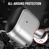 For AirPods 4 with ANC TPU Case Electroplating Litchi Texture Fall Prevention Earphone Cover with Lanyard