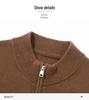 470g Men's Old Money Style Wool Zipper Cardigan Sweater - Thick Warm Knitwear