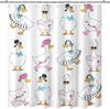 Cute Duck Shower Curtain, Silly Goose Funny Shower Curtain for Silly Goose Decor Waterproof Fabric Washable Farmhouse Bathroom