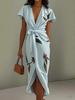 Urban Fashion Dress With Satin Print And Splice Design For Summer 2025