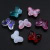 50pcs Butterfly Lampwork Beads 10x15mm Colorful Loose Glass Bead  for DIY Bracelet Earring Hair Keychain Jewelry Making Supplies