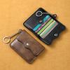 Retro 4-card Slot Card Bag Compact and Portable with Keychain Attached Making Travel More Convenient