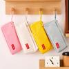 Canvas Pencil Case for Students Large Capacity Double-Layer Pen Bag Waterproof Portable Stationery Organizer for School Office
