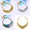 Ethnic Miao Dong Style Double Layer Alloy Necklace With Geometric Design For Gift Giving