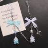 Stylish Butterfly Bag Charm Trendy Bowknot Keychain Phone Charm Keyrings Cool Keychain Acrylic Material for Party Daily