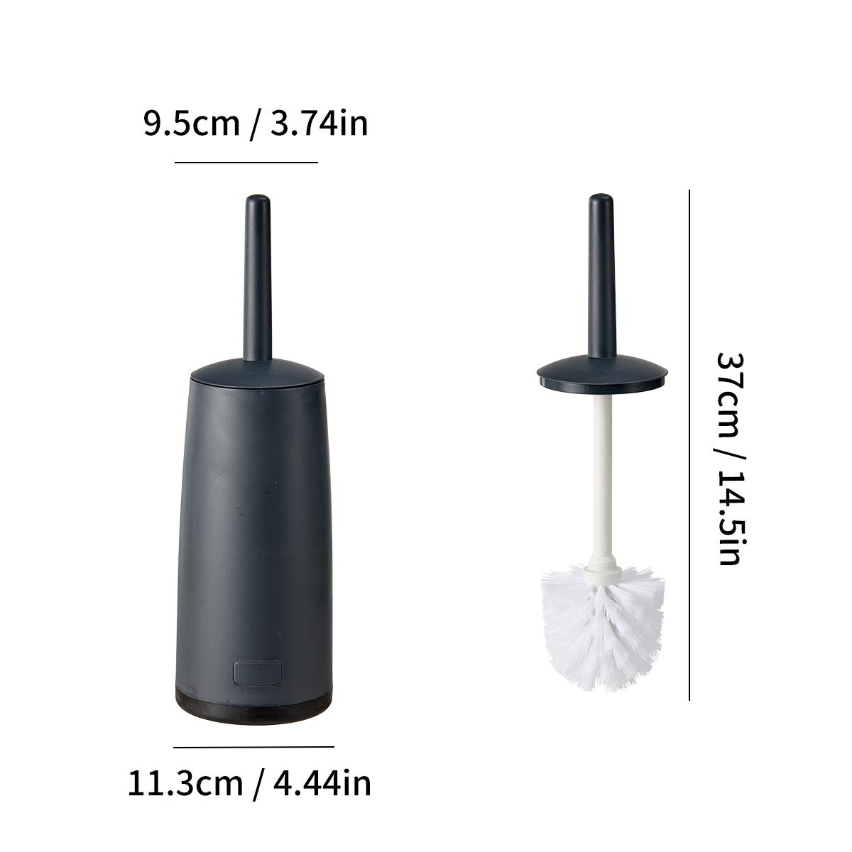 

Splash Proof Handle Toilet Brush With Base Soft Bristle Plastic Toilet Cleaning Brush Bathroom Toilet Cleaning Tools чорний
