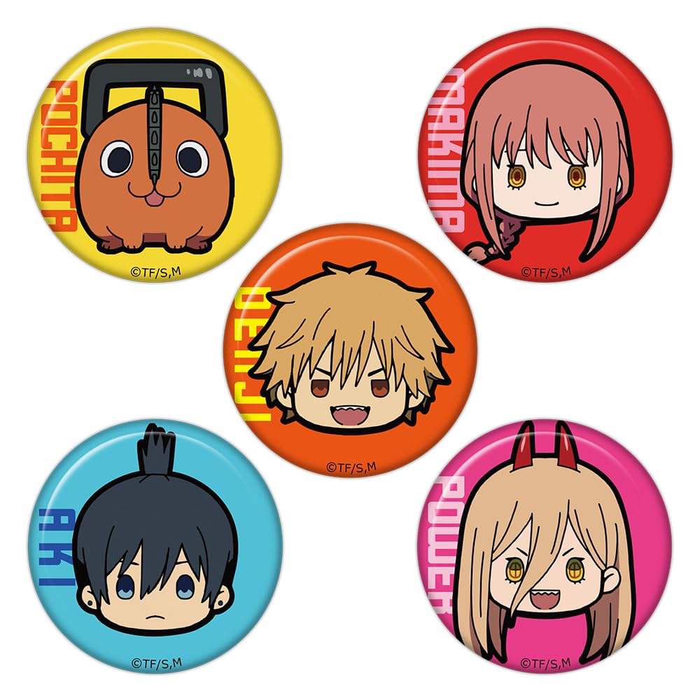

TV Anime Churu Chara Mini Badge Set of 5 Pochita Makima Hayakawa Aki Chainsaw Man [Denji & & & & Power]