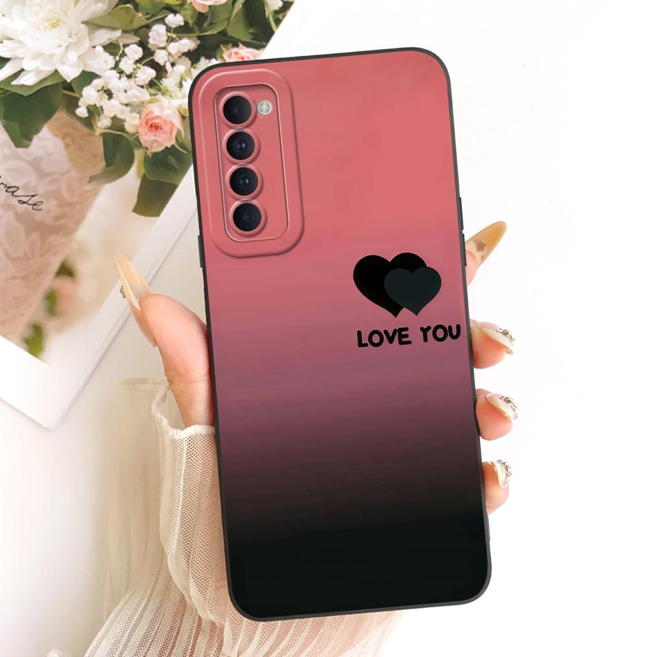 For OPPO Reno4 Pro / Reno4 Fashion Dusk Beach Painting Phone Case For Oppo Reno 4 4Pro 4G Soft Silicone Covers Bumpers