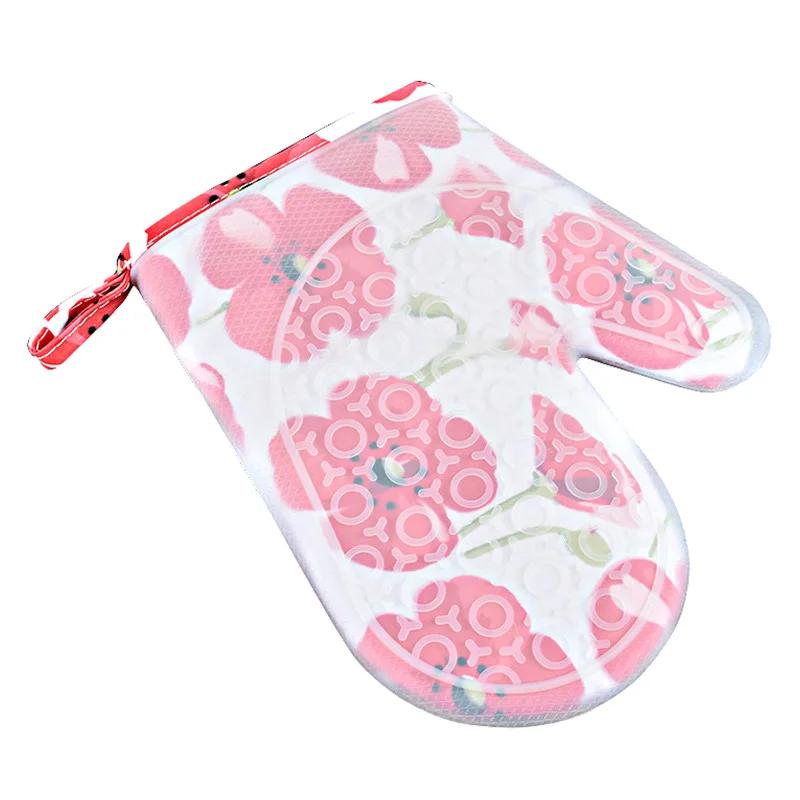 

1PCS Heat Resistant Thickening Cooking Tools Microwave Oven Gloves Non-slip Oven Mitts Silicone Kitchen Accessories