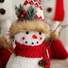 Cartoon Long Legs Snowman Ornaments Cute Plush Snowman Doll Toy  Home Xmas Decoration