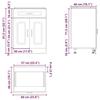 VidaXL Armoire de cuisine Kalmar noir bois d'ingénierie 853488