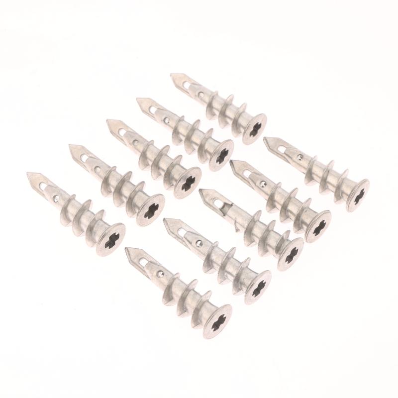 10 stk Sinklegert Stål Selvborende Anker 13*41mm Gipsplate Gipsvegganker Hulvegganker