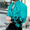 Men's Shirts Poker Black Pink White a Series of Men's New Casual Outdoor Party New 2024 Men's New Tops