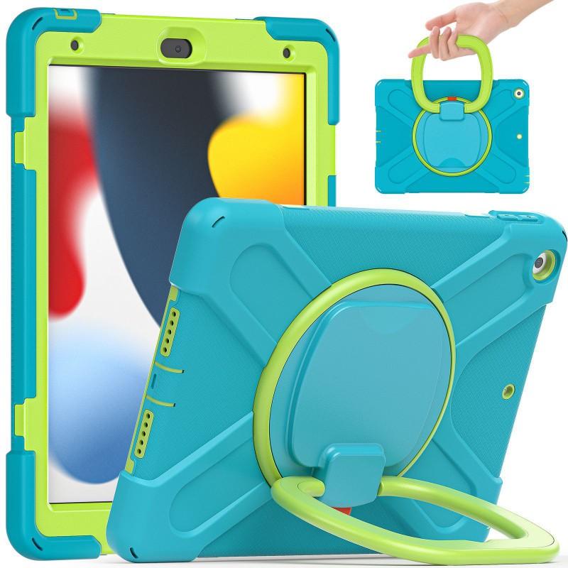 IPad Air 5 10.2 Inch Protective Case With Rotating Kickstand Shoulder Strap Shockproof SiliconePC Shell Daily Use Travel
