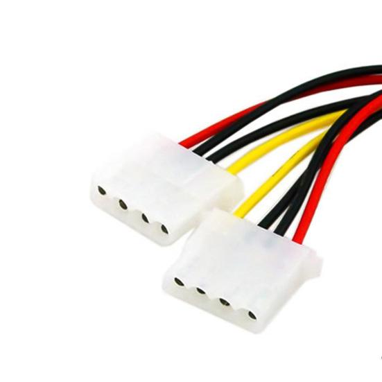 20cm Power Extension Cable SATA 15pin Male To Molex IDE Dual Big 4pin Female Cable Adapter for HDD Hard Drive