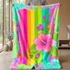 Tropical Flower Paradise Theme blanket Lightweight Warm Flannel Blanket Decorative Throw Blanket for Home Decoration