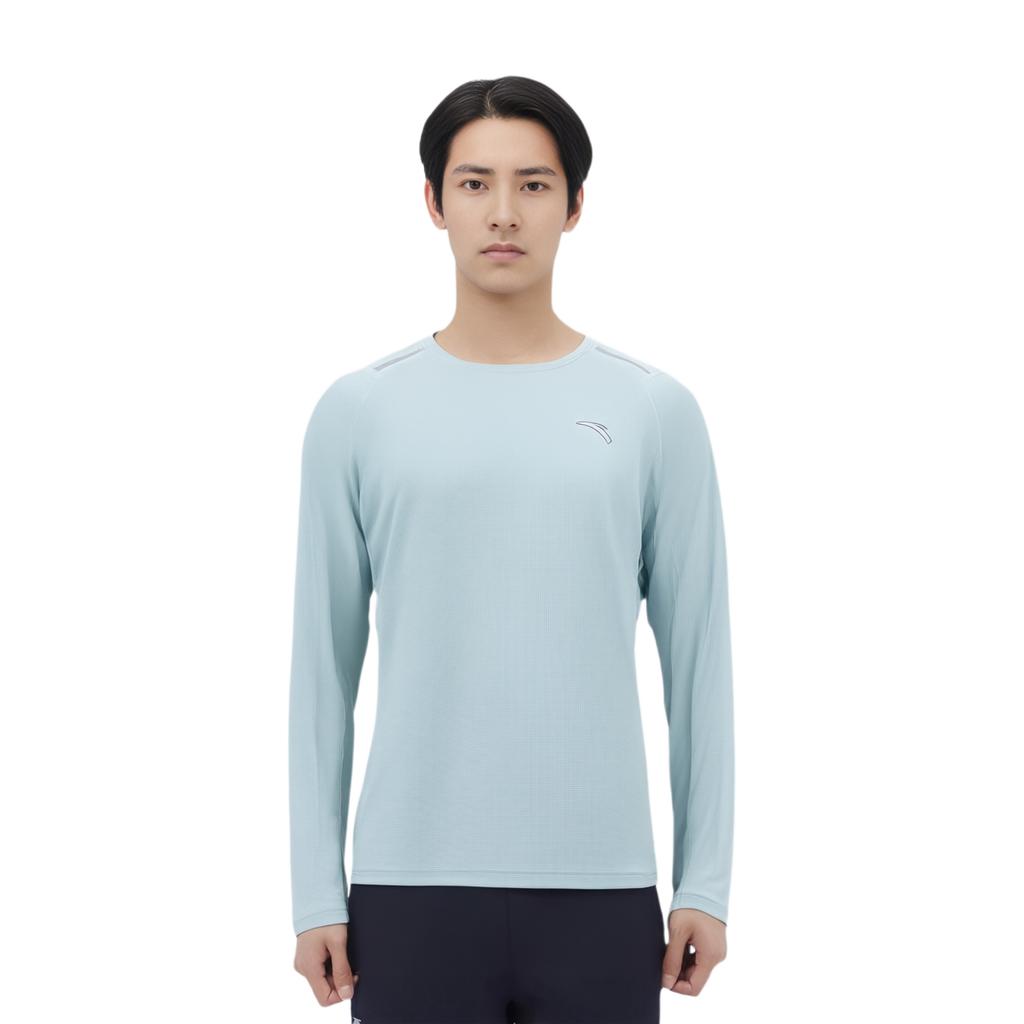 Anta Simple Versatile Round Neck Quick-Drying Comfortable Sports Long Sleeve T-Shirt Men Tops 952535407-4