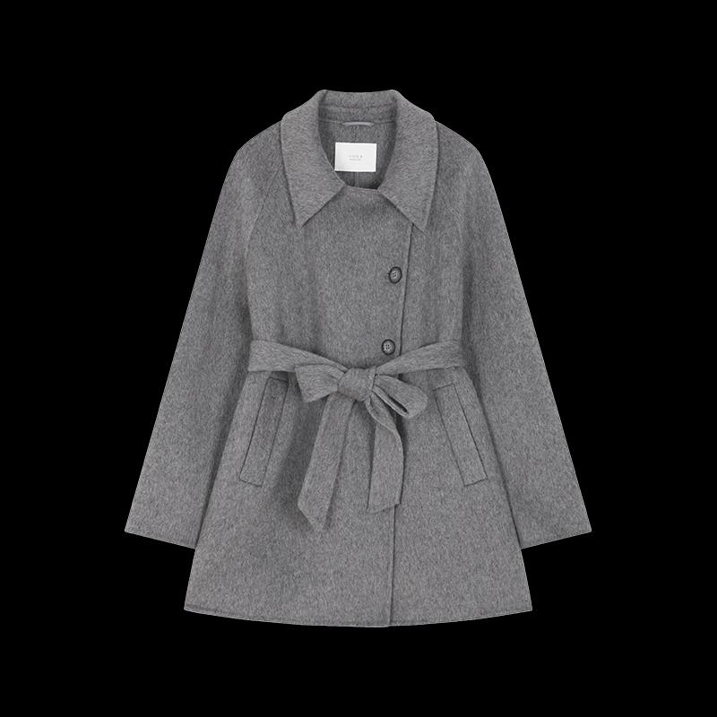 Women's Mid-Length Double-Faced Wool Blend Coat