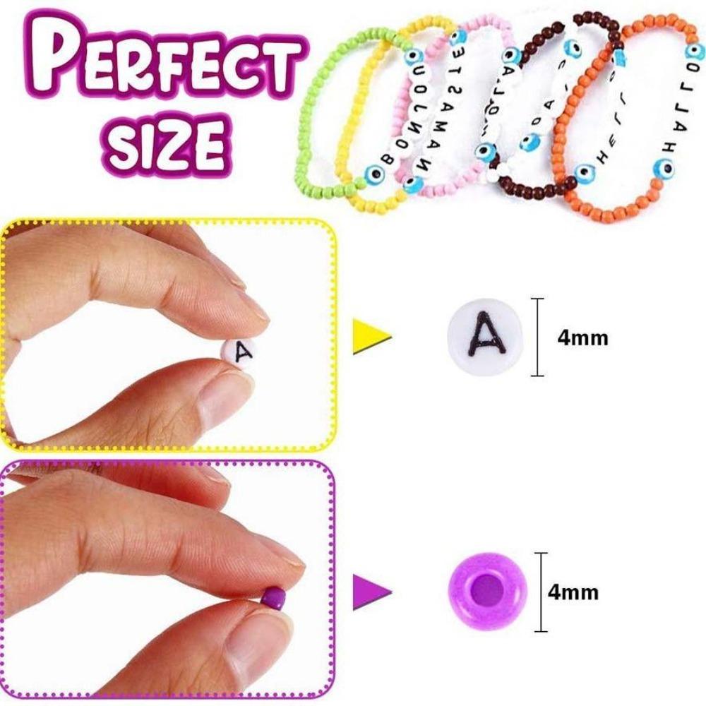4Mm Glass Rice Beads With Letters Beaded Material Diy Earrings Bracelet Jewelry Accessories Set